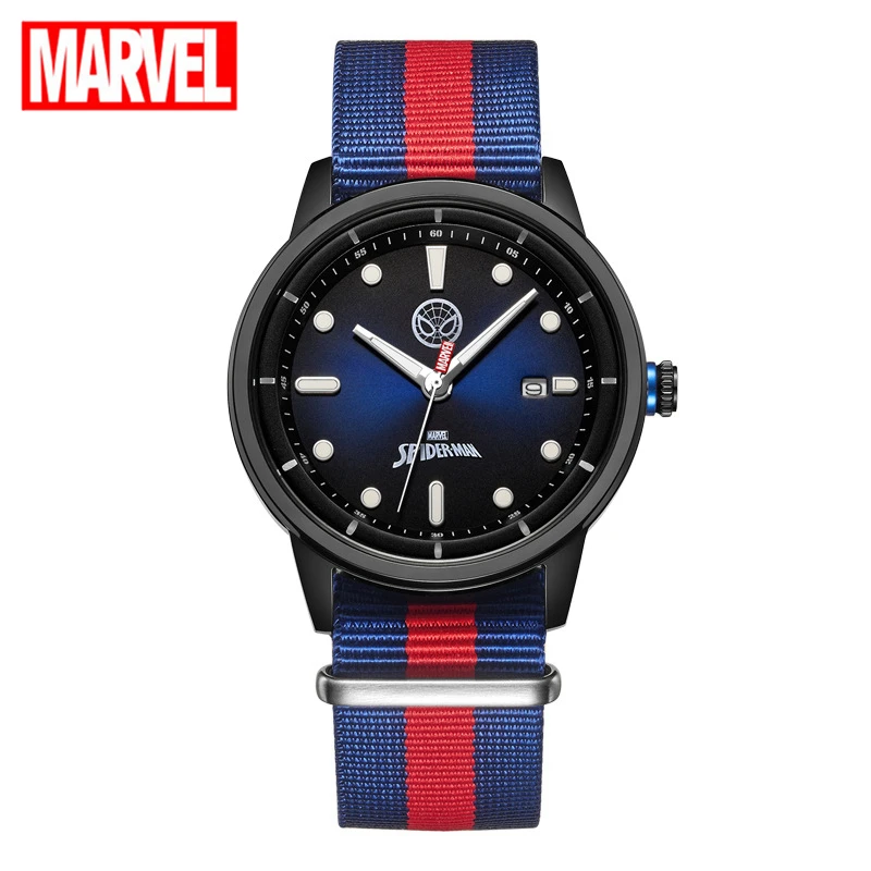 

MARVEL Avengers Men Lyon Strap Watches Male Quartz Clocks Wristband Gift Teen Calendar Luminous Hour Youth Women Wristwatch New