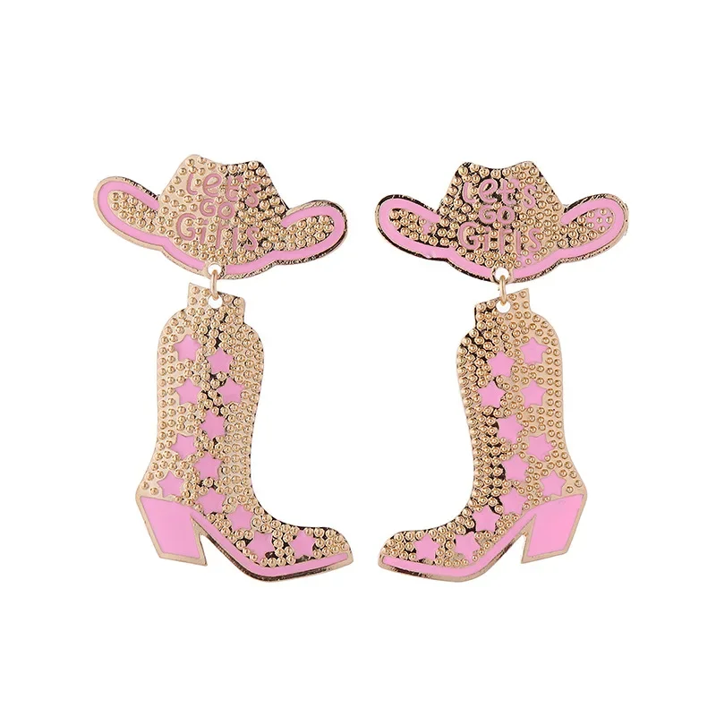 Классические металлические черные ковбойские ботинки со звездами