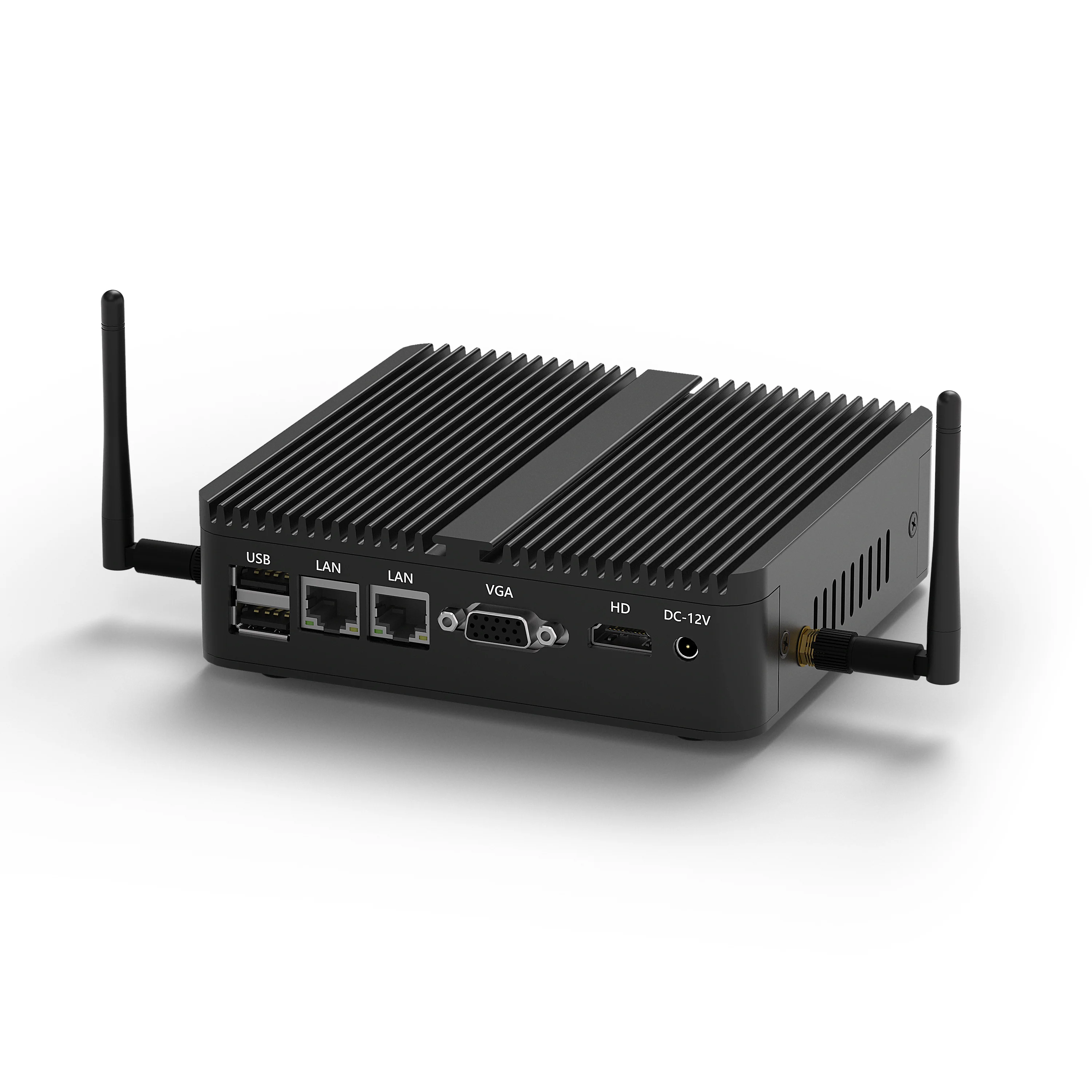 Мини-ПК Intel N100 без вентилятора Dual Gigabit Ethernet 6USB HDMI VGA ...