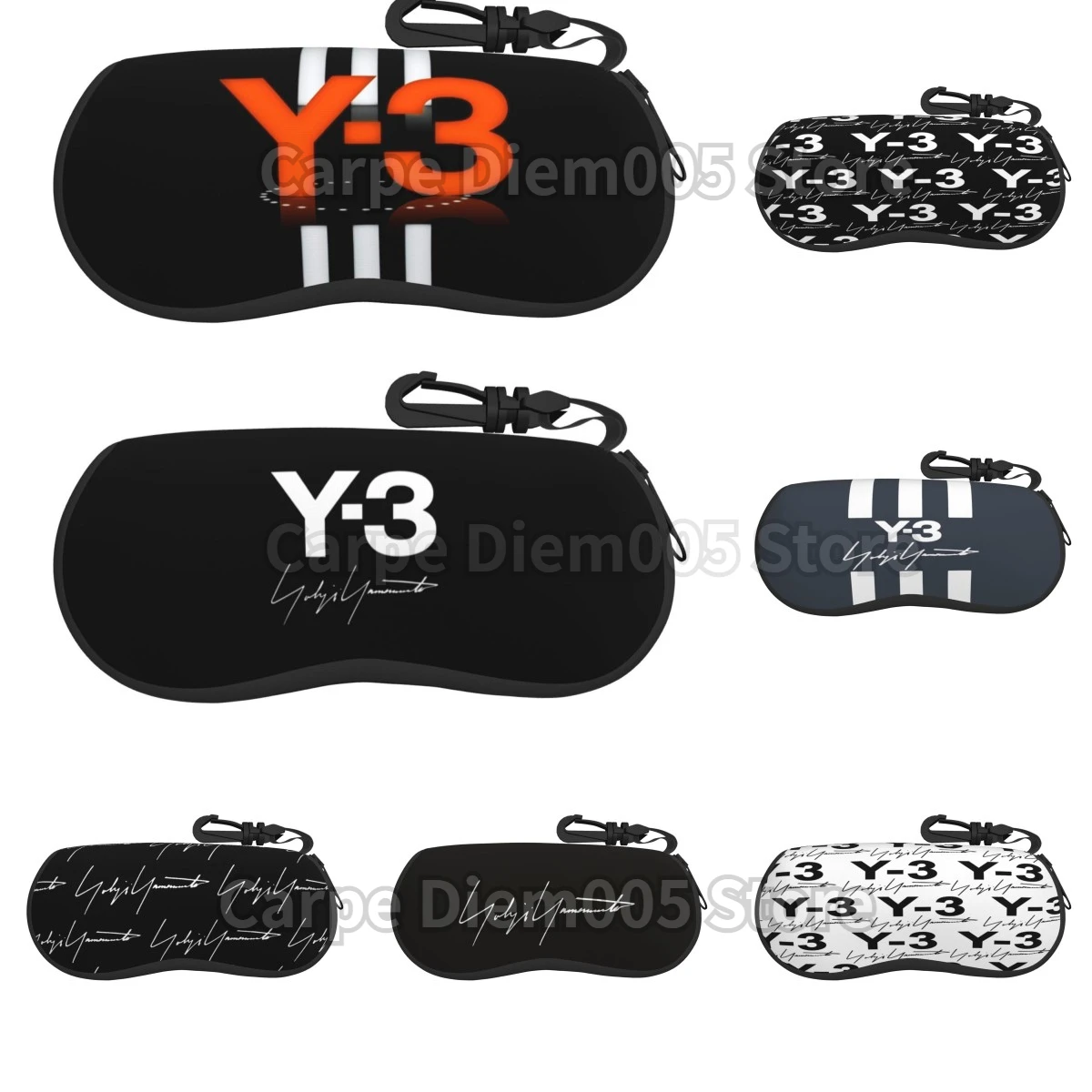 

Custom Yohji Yamamoto Sunglasses Soft Zip Case Eyeglass Cases with Belt Clip
