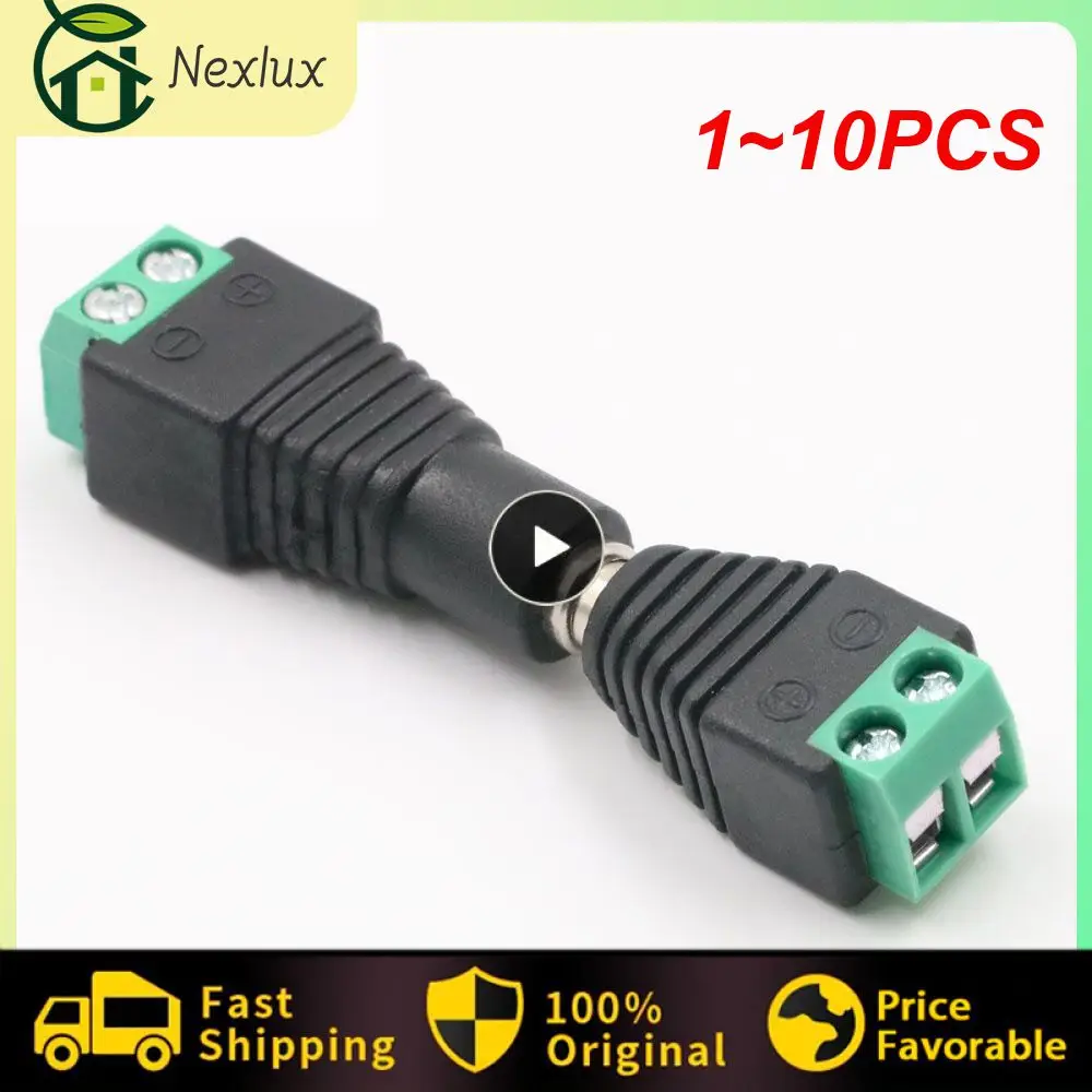 

1~10PCS Cameras 2.1mm x 5.5mm Female Male DC Power Plug Adapter For 5050 3528 5630 5730 Single Color LED Strip Light