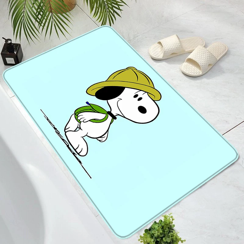 

Bath Mat S-Snoopies Doormat Entrance Door Rugs Prayer Rug Living Room Mats Home Kitchen Carpet Carpets Custom Foot Bathroom Cute