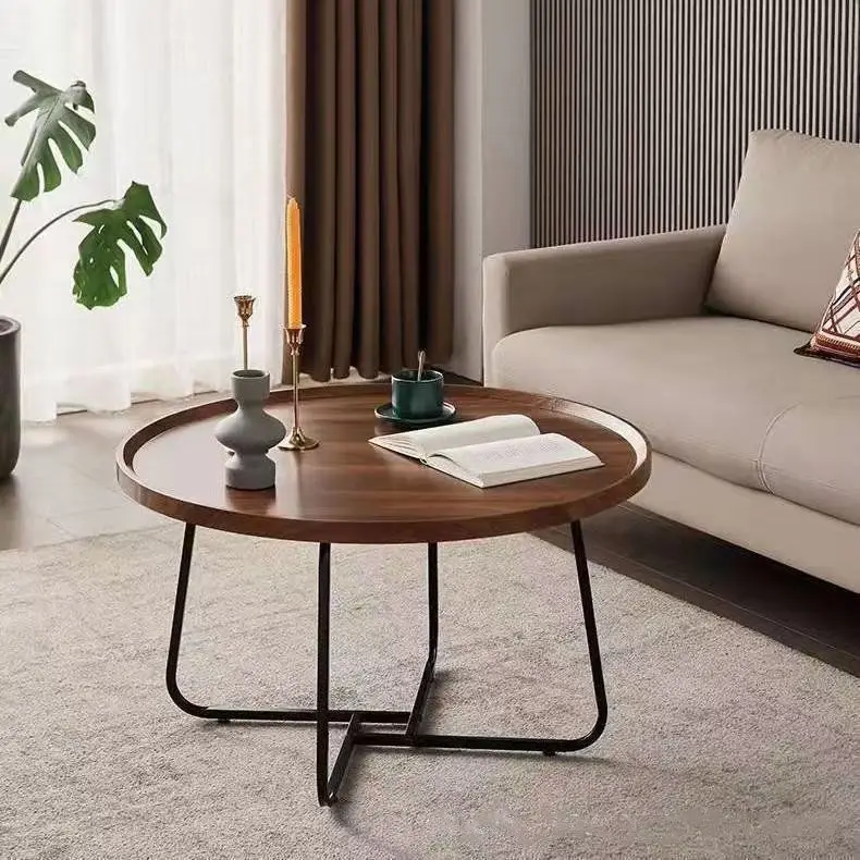 

Aoliviya Sh New Coffee Shop Table Coffee Table Small Apartment Living Room Sofa Side Table round Simple Rental House