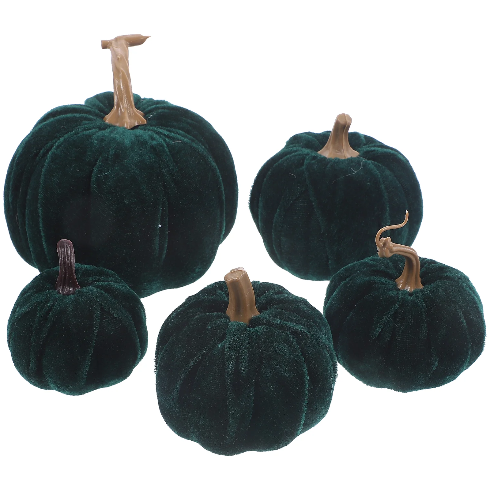 

5 Pcs Outdoor Fall Decor Flannel Foam Pumpkin Thanksgiving Halloween Props Simulation Small Ornament Mini