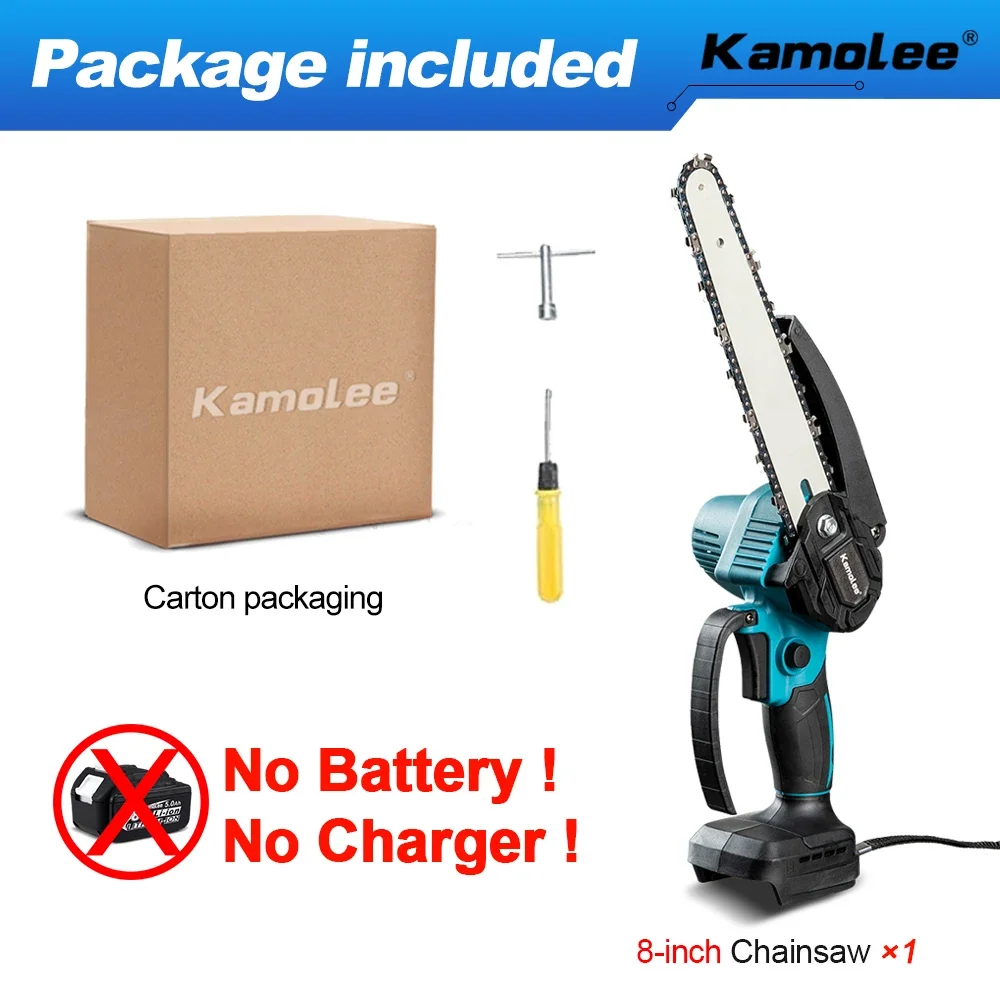 

Kamolee беспроводная цепная пила 8 дюймов 1200 Вт