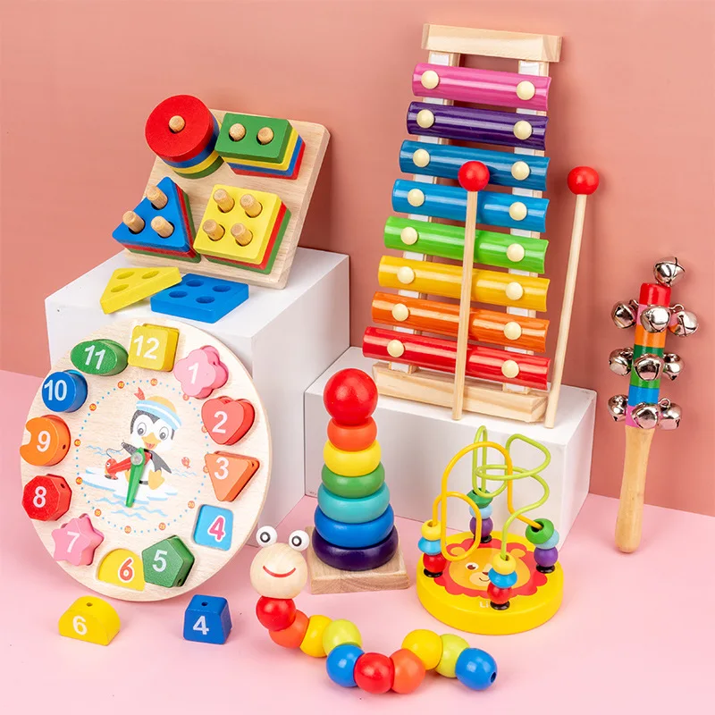

Деревянные развивающие игрушки Монтессори, детские развивающие игры, деревянная головоломка для детей, раннее обучение, детские игрушки дл...