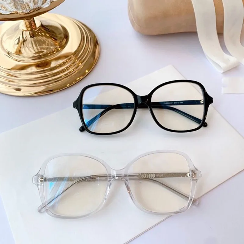 

Blue Light Protection Women ch5266 Eyewear Acetate Oval Frame Female Eyeglasses Prescription Myopia Eye Glasses Optical Box Case