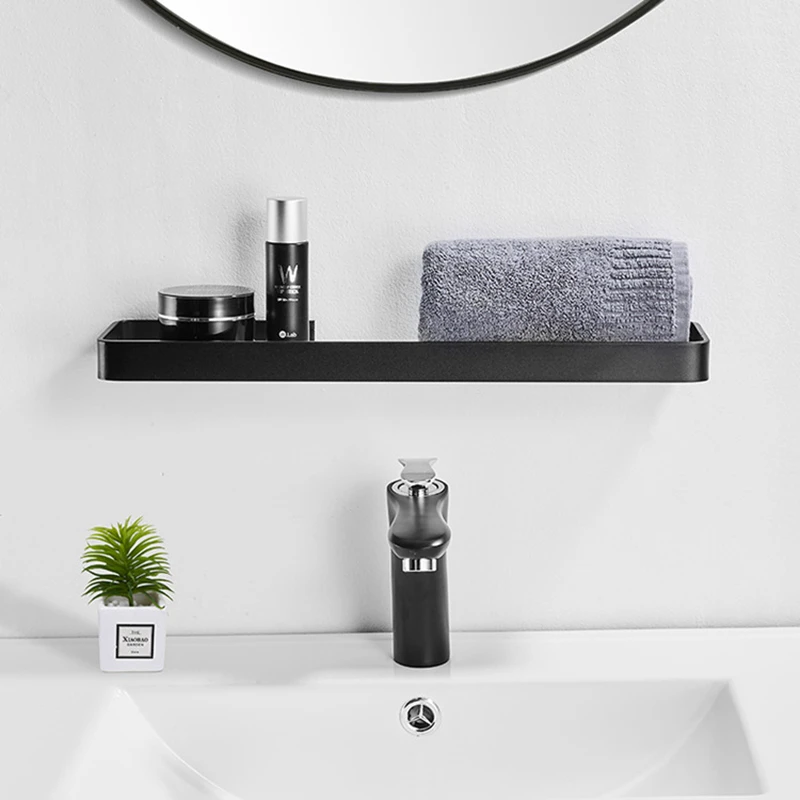 

Aluminum Storage Shelf Bathroom Storage Rack for Cosmetic Bottle Nordic Rack Single Tier Anti-rust Shampoo Holder Home Hotel