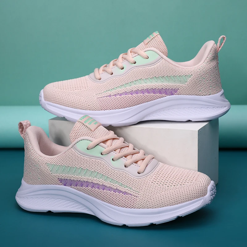 Spring High Quality Cushioning Running Shoes Women Breathable Autumn Athletics Casual Sneaker Ladies Non-slip Sport Walking Shoe