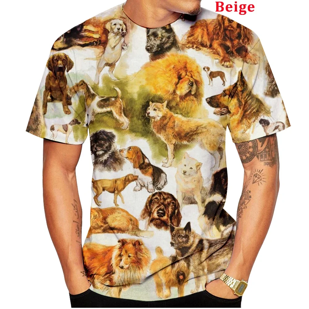 

2022 German Shepherd 3D Printed T-Shirt Cute Dog T Shirt