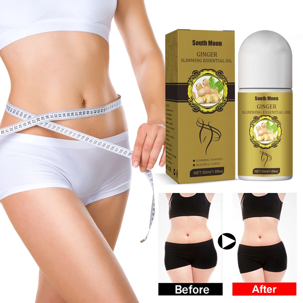 Массажное масло для похудения Ginger Slimming Essential Oil Fat Mass Massage Burning Beauty Health Care Body On.
