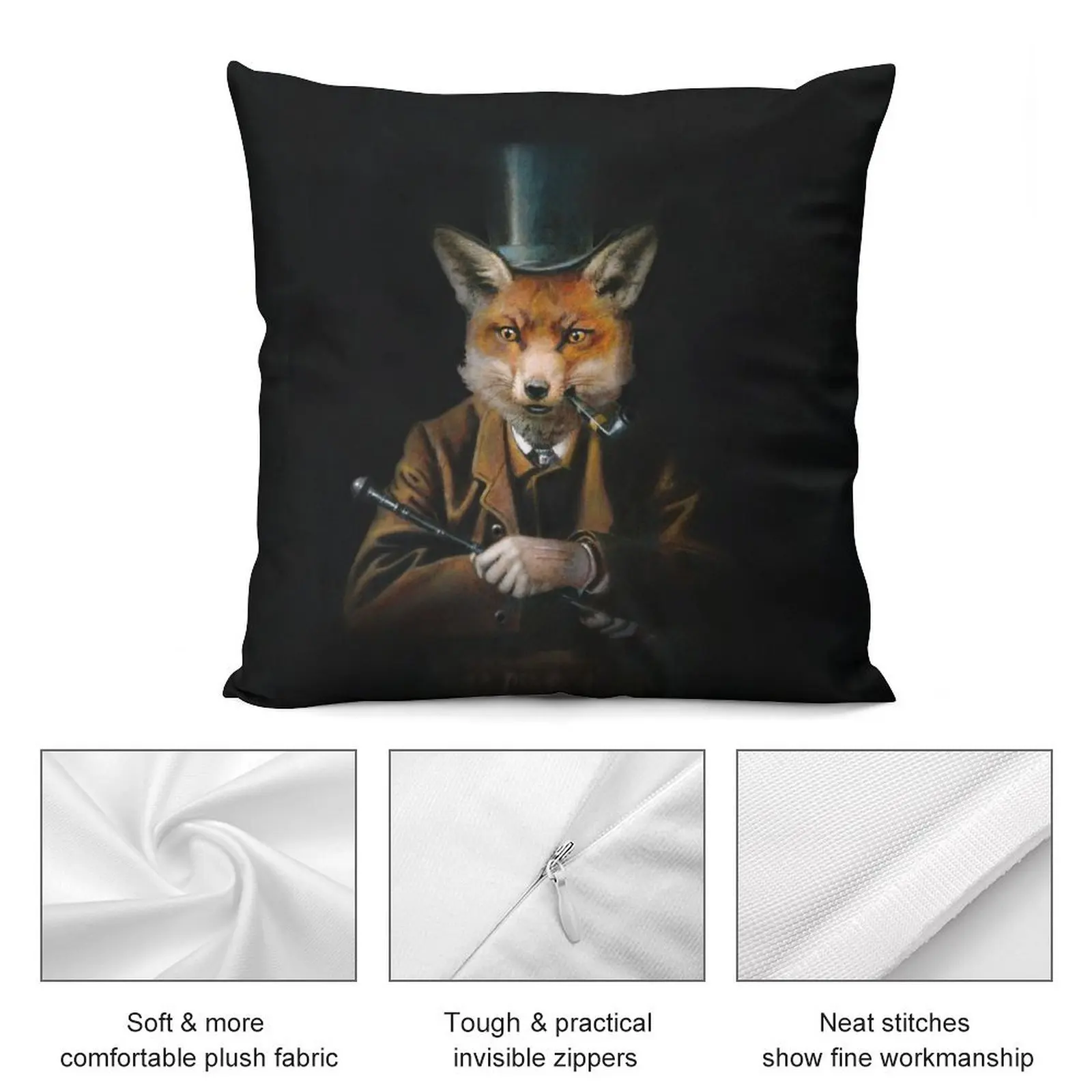 Диванная подушка в викторианском стиле Dapper Fox Рождественская Подушка наволочка