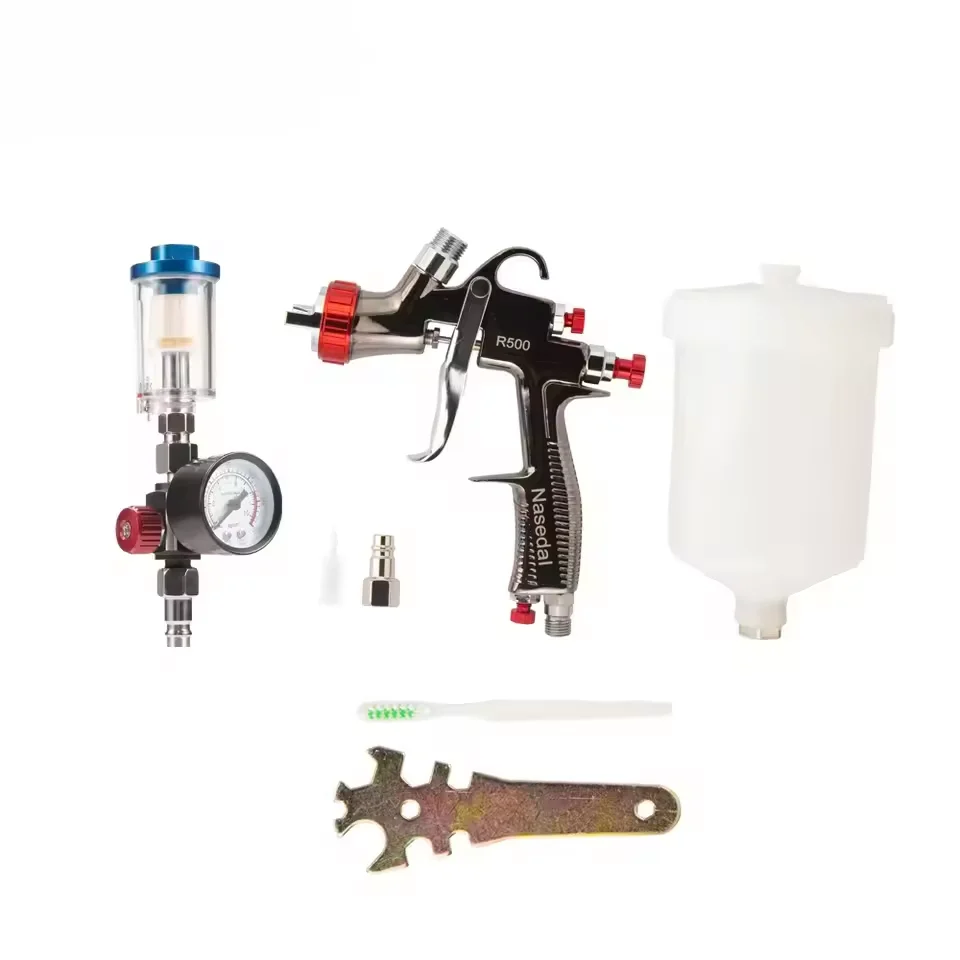 

Nasedal R500 LVLP Пистолет-распылитель Аэрограф Автомобильный пистолет для макияжа для модели торта Картина ногтей Автомобиль 1,3 мм 600cc Пистолет-распылитель DIY Инструмент