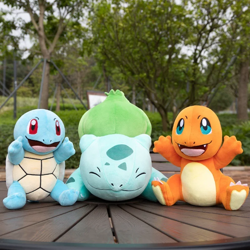 

Genuine Pokemon Bulbasaur Pillow Cushion 9 Inch Charmander Plush Doll 9 Inch Squirtle Plush Toy Kids Gift Holiday Birthday Gift