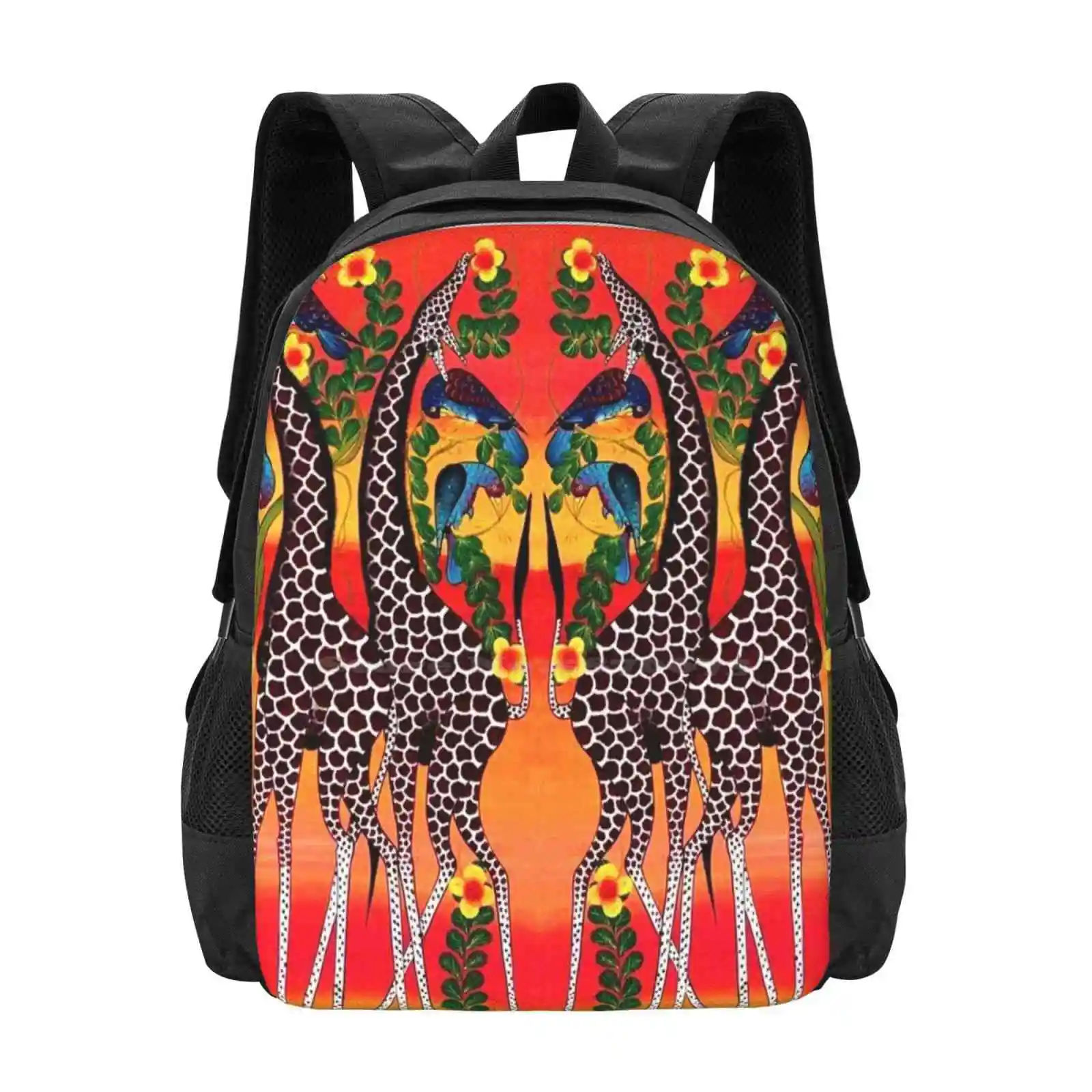 Color Giraffe Backpack For Student School Laptop Travel Bag Giraffe Lover Giraffe Mom Giraffe Design Baby Giraffe Giraffe
