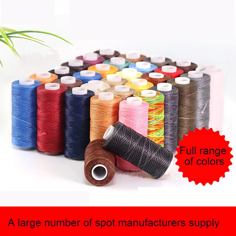 

1Pc 50M 150D 0.8mm Leather Waxed Thread Cord for DIY Handicraft Tool Hand Stitching Thread Flat Waxed Sewing Line