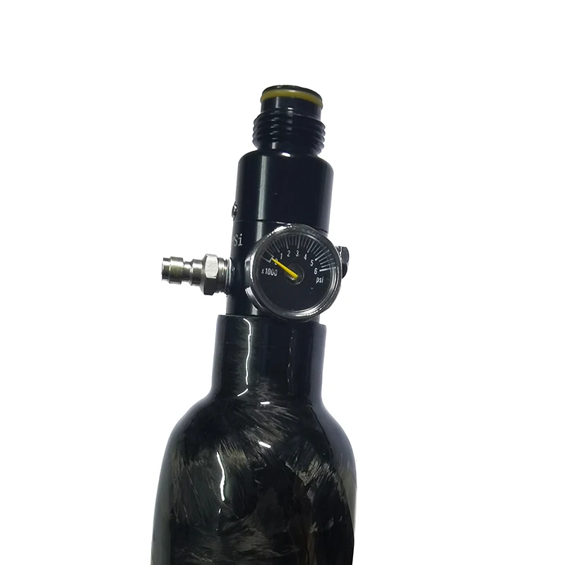 Цилиндр бака из углеродного волокна M18 * 1 5 300bar/30MPa/4500psi 0.5L HPA бутылка с клапаном