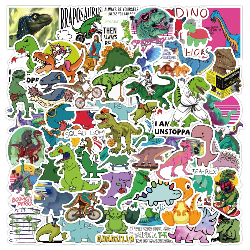 

10/30/50 шт., водонепроницаемые наклейки «динозавр»