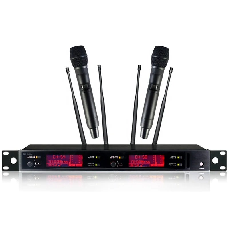 

New digital 400 meters long distance sans fil cordless system UHF singing Vocal dynamic professional wireless microphone