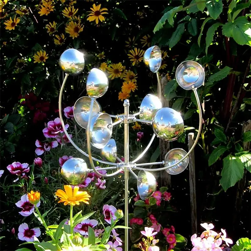 

Wind Spinner Metal Garden Art Decor Rotating Windmill Kinetic Art Whirlgig Decoration Accessories For Yard Gardens Patio