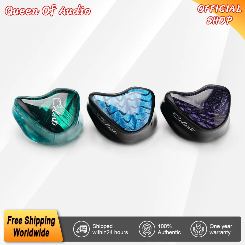 Новые QoA &amp Celest Wyvern Blue 10 мм LCP Dynamic Driver Наушники-вкладыши IEMs Monitor Hi-Fi Наушники Кабель