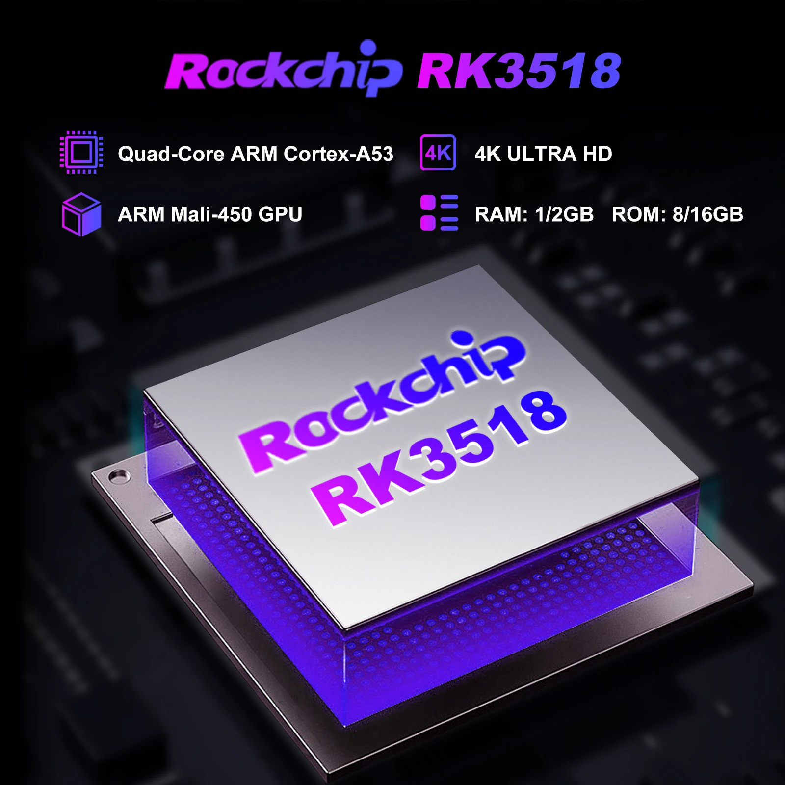 Фото H96 MAX RK3518 Android14 Smart mini TV stick Wifi6 BT5.4 4K HD 3D Четырехъядерный Ethernet Google Voice Assistant Медиаплеер ТВ-приставка №3