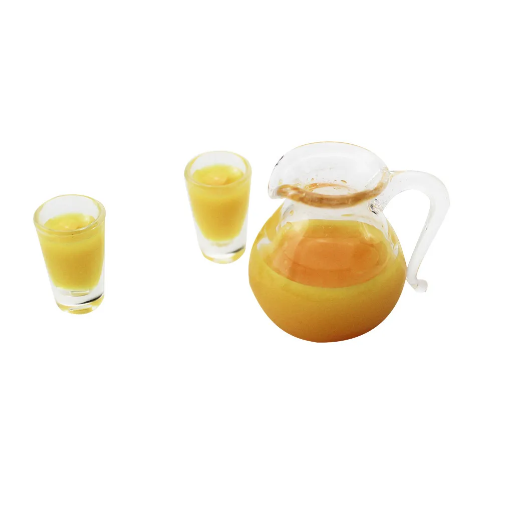 

Miniature 1:12 Set Scene Play Pretend Dollhouse Mode /1:6 Toy Juice/Milk Education