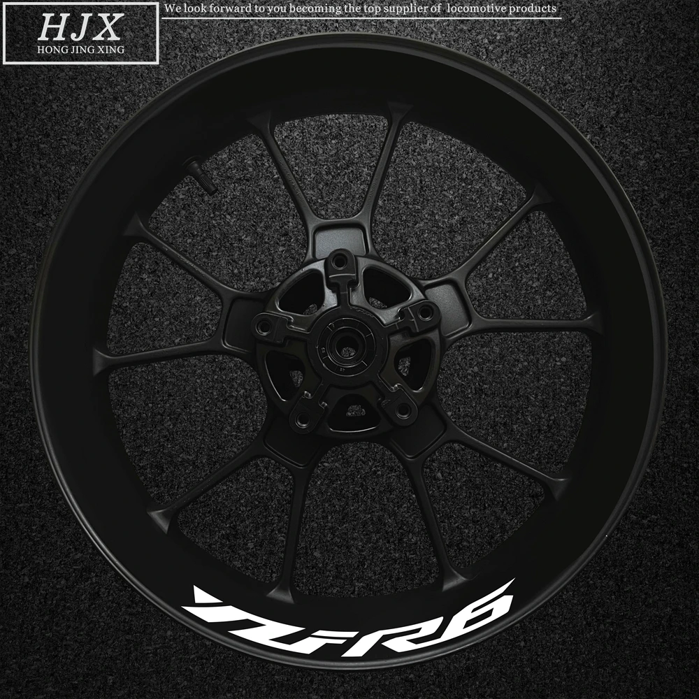 

Для мотоцикла Yamaha YZF R6 логотип 17 дюймов внутренняя и внешняя обода колеса наклейка декоративная Водонепроницаемая Высокая Светоотражающая наклейка