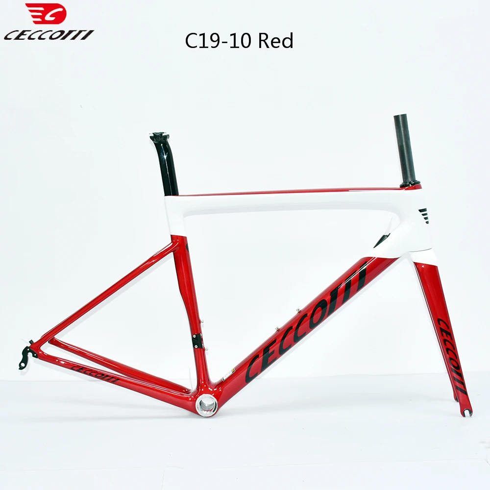 Карбоновая рама шоссейного велосипеда набор рамок ободного тормоза подходит для