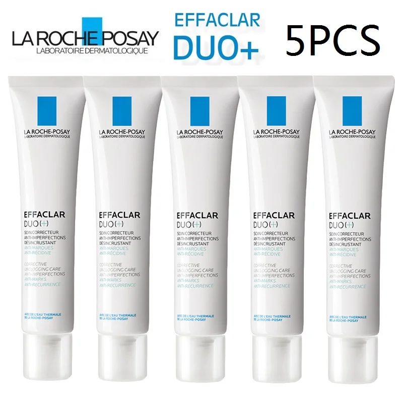 

5PCS La Roche-Posay Effaclar Duo + Anti-Imperfections Moisturizer Anti-Acne Pimples Treatment Moisturiser with Niacinamide 40ML