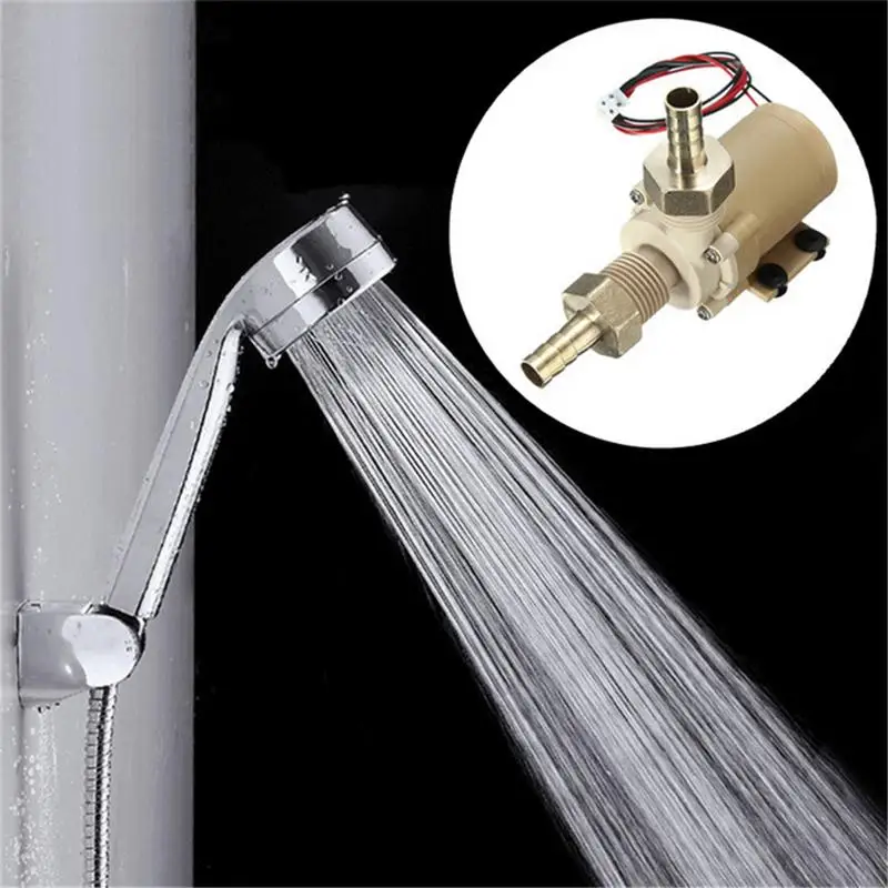 

12V Water Pump Brushless Hot/Cool Water Pump Kit Easy Installation Shower Booster Pump For Family Home Thermal Solar Systems