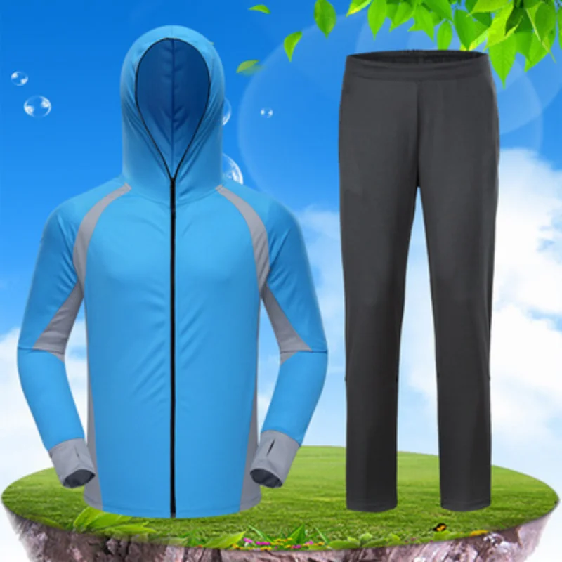 New Clothes Fishing Shirt Jacket Ice Silk Quick Dry Sports Clothing Sun Protection Face Neck Anti-uv Breathable Fishing Hooded