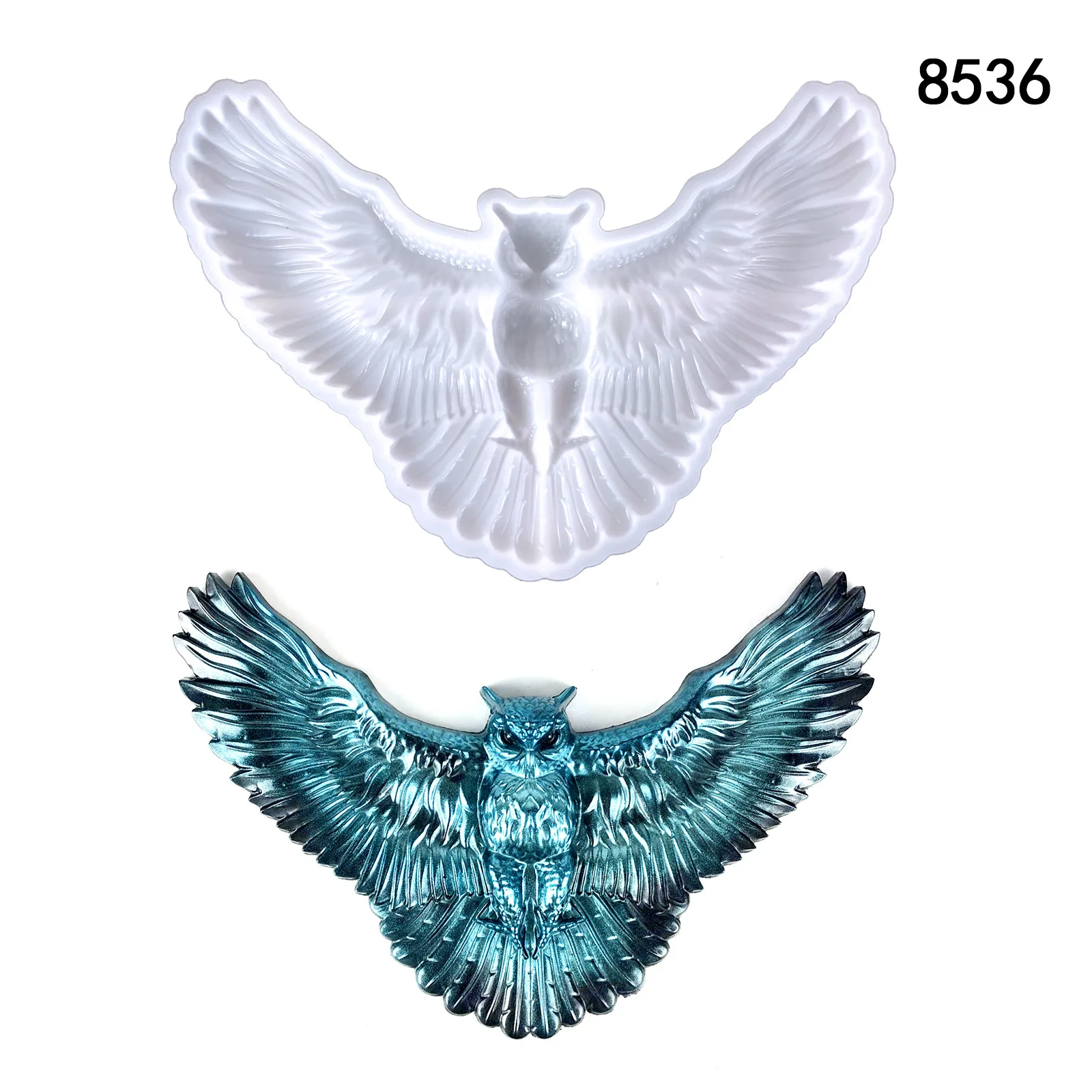 

Owl Wall Hanging Epoxy Resin Mold Wall Decoration Hanging Ornaments Half Three-Dimensional Wings Owl Silicone Mold New
