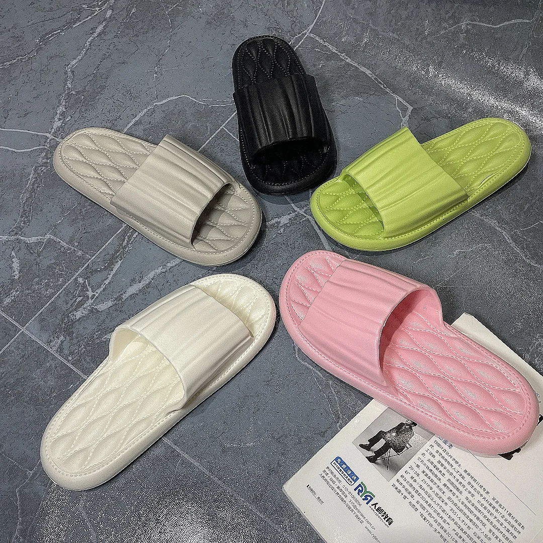 

Summer Solid Color Sandals Unisex EVA Soft Breathable Comfortable Slippers Women Home Men Outdoor One Word Slide Sandals