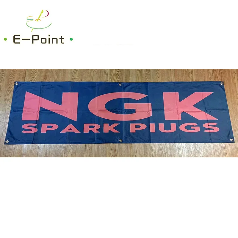 

130GSM 150D Material Japan NGK Spark Plugs Banner 1.5ft*5ft (45*150cm) Size for Home Flag Indoor Outdoor Decor yhx109