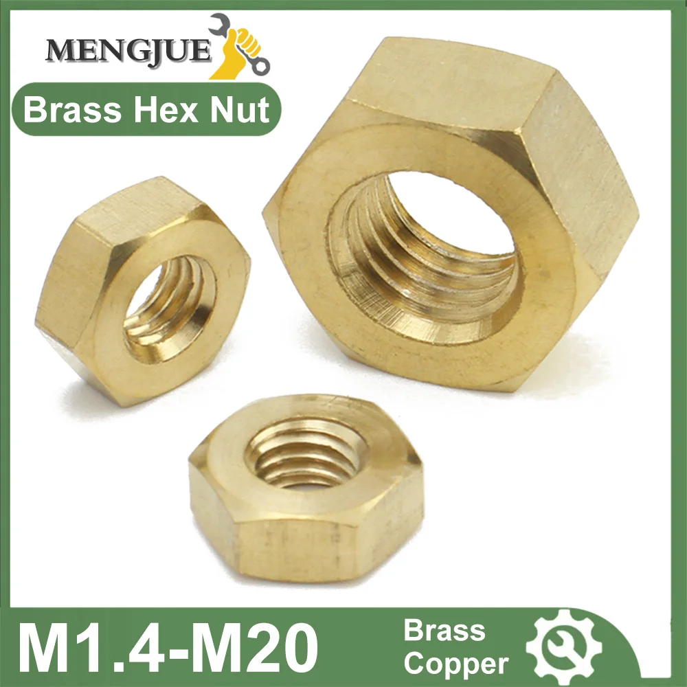 Гайки из латуни MENGJUE  M1.4-M20 DIN934