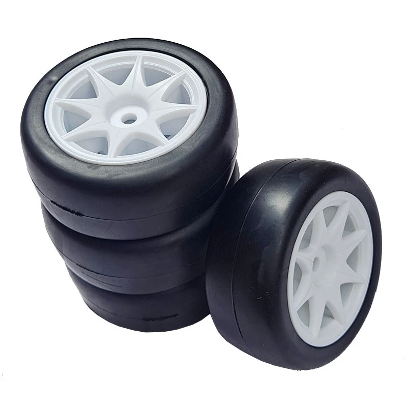 

4Pcs 58mm Tires 12mm Hex Wheels with Sponge for 1/10 1/12 RC Drift Car 3Racing Sakura M4 M5 MST TCR Tamiya M04 M05