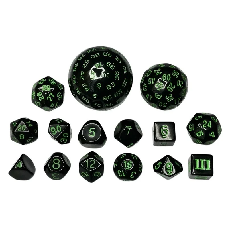 15 шт./компл. Многосторонние кости цифровые игральные Беговая группа