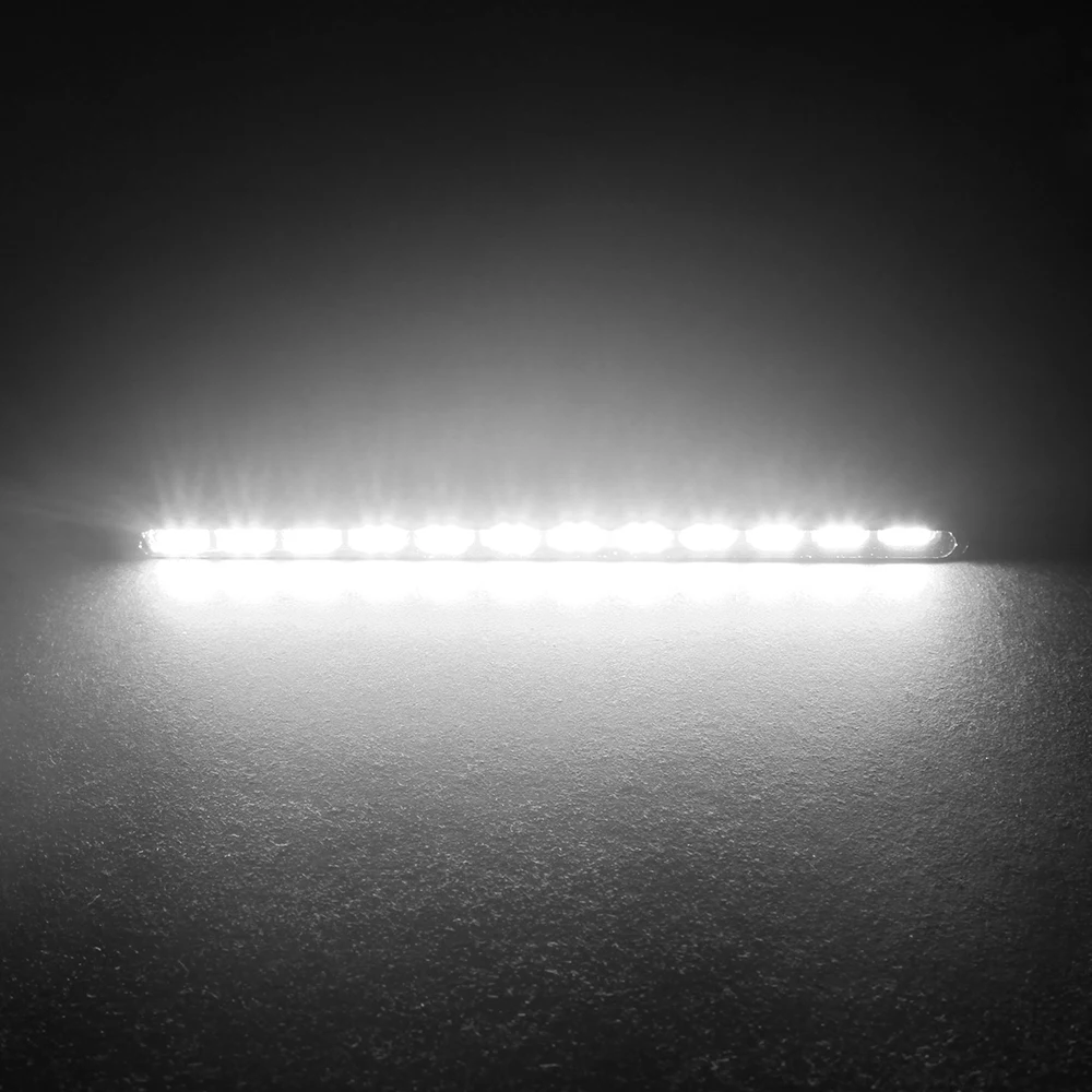 

Light Source 12 LEDs Car Styling SMD Led Strip Daytime Running Lights 2pcs Daylight Car DRL Fog Light Super bright 7030