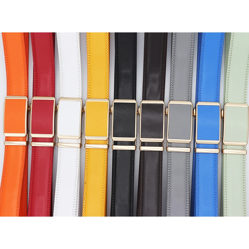 Ремень из натуральной кожи с автоматической пряжкой для мужчин и женщин |