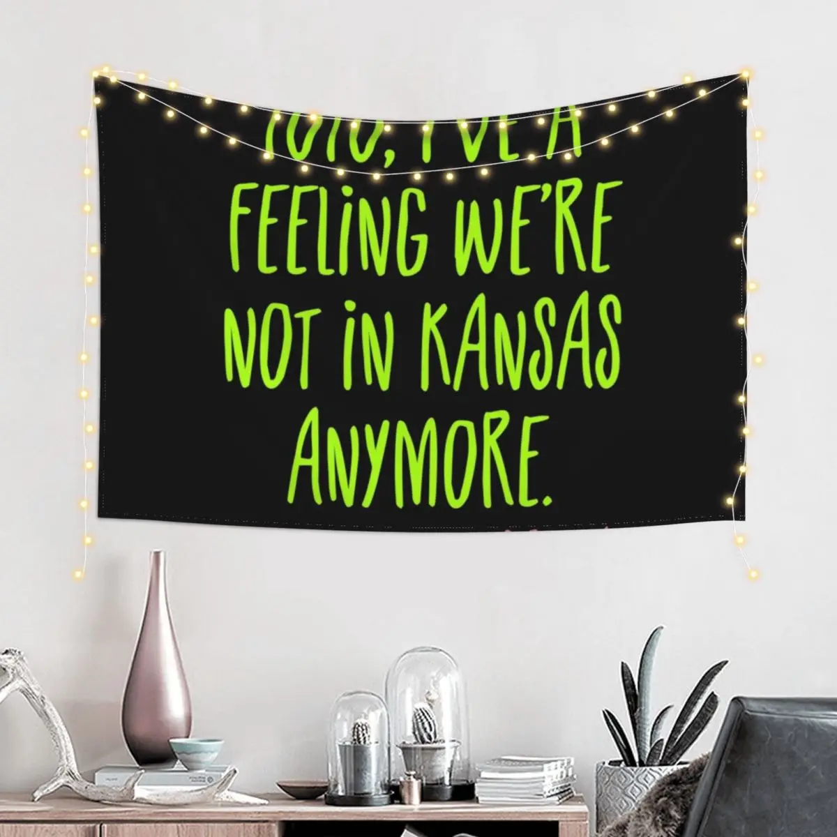 Декоративный Настенный Гобелен Ode to Vonnegut Белый/Зеленый гобелен украшение для