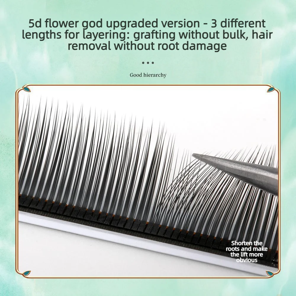 Фото Наращивание ресниц Flora Fairy 3D/5D/6D - Дизайн «Цветок-колосок» и легкий дизайн «Цветок» - Ресницы с эффектом объема, готовые к использованию №3