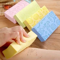 child bath brushes dead skin remover brushs cartoon print cleaning shower absorb water sponge wipe children baby bath tools