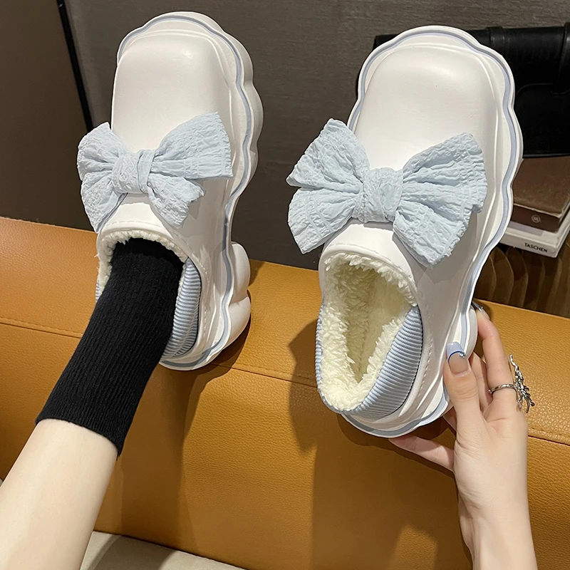 

Женская повседневная обувь, модель осенне-зимнего платья с бантом, Осень-зима 2022, сланцы с бабочками, модный узел-бабочка