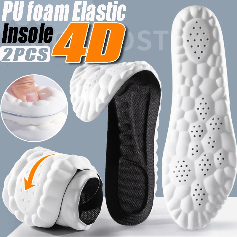 

PU Foam Shock Absorption Insole for Men and Women Foot Massage Insoles Sports Running Arch Support Soft Breathable New Shoe Pads