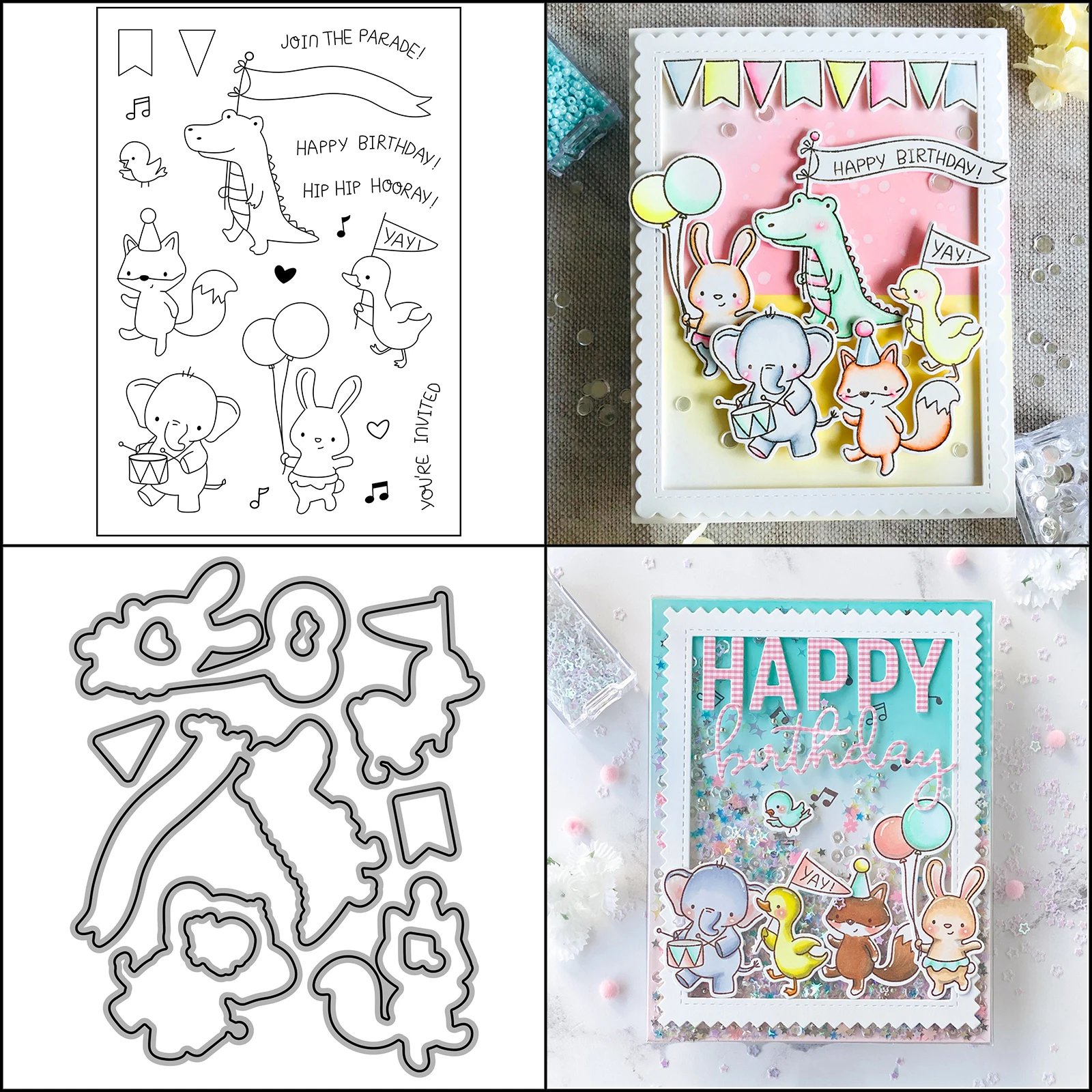 Стальные пресс-формы для скрапбукинга Party Parade