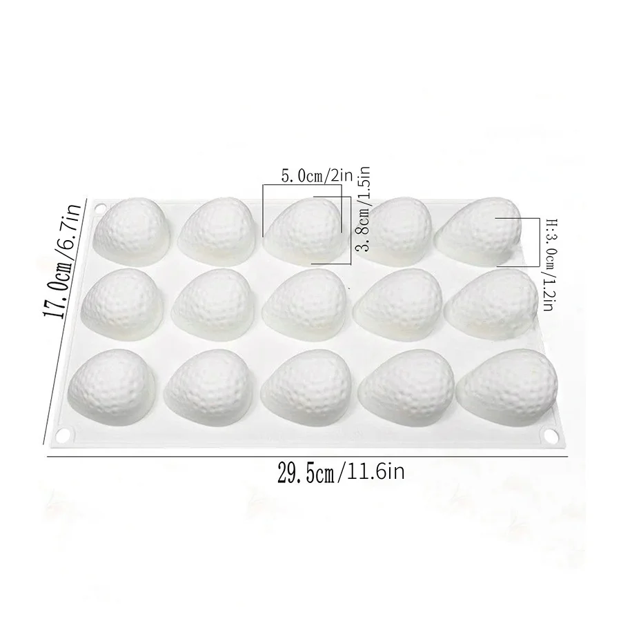 

Силиконовые формы для выпечки клубники 15 шт.