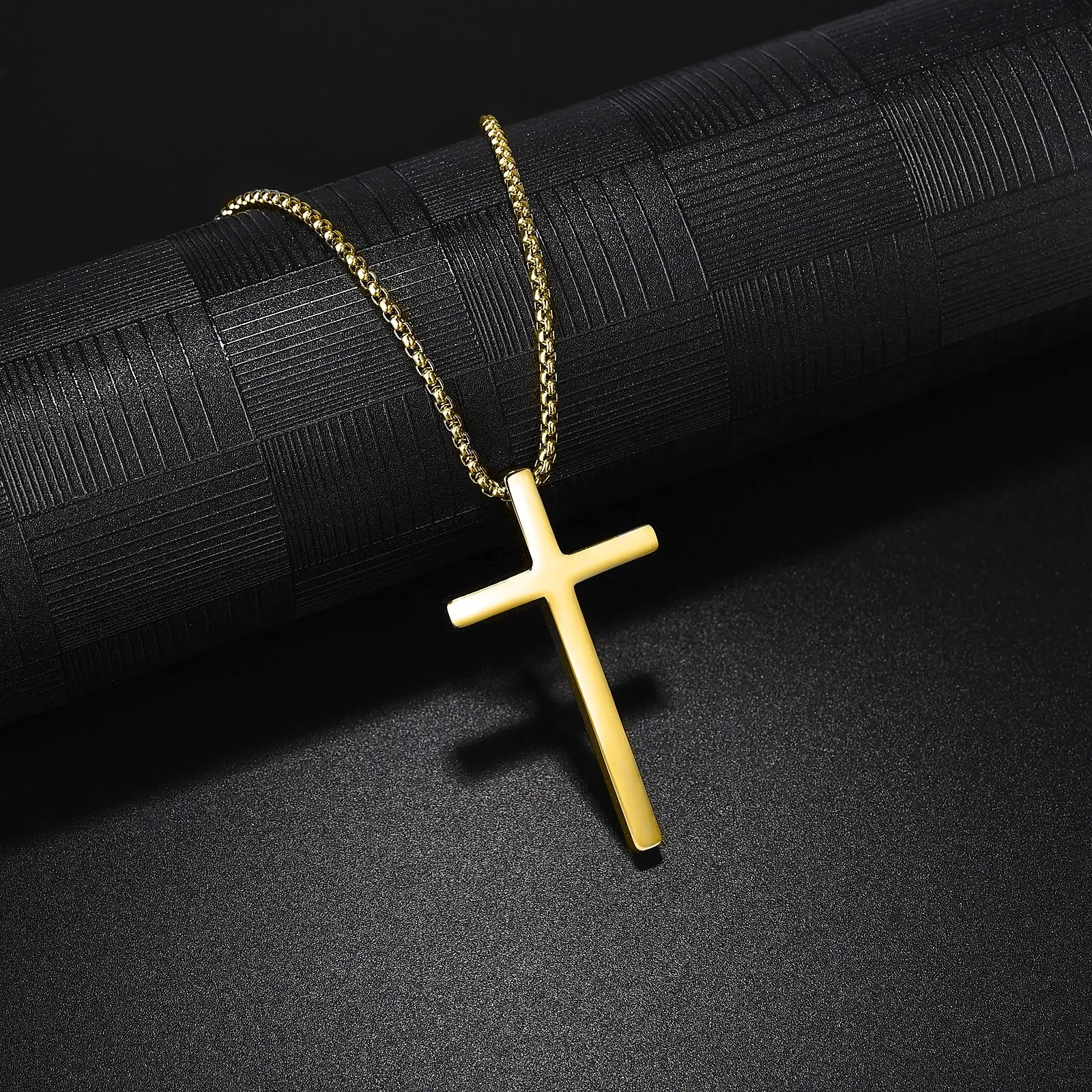 

2023 модное ожерелье с подвеской-крестом Серебряного и золотого цвета, подвеска для девушки, короткая и длинная цепочка, ожерелья, ювелирные изделия для женщин