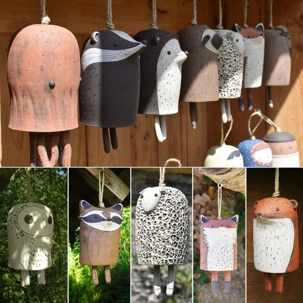 

Ветряные колокольчики в рустикальном стиле, креативные полимерные колокольчики, подвесные искусственные колокольчики для улицы, сада, укр...