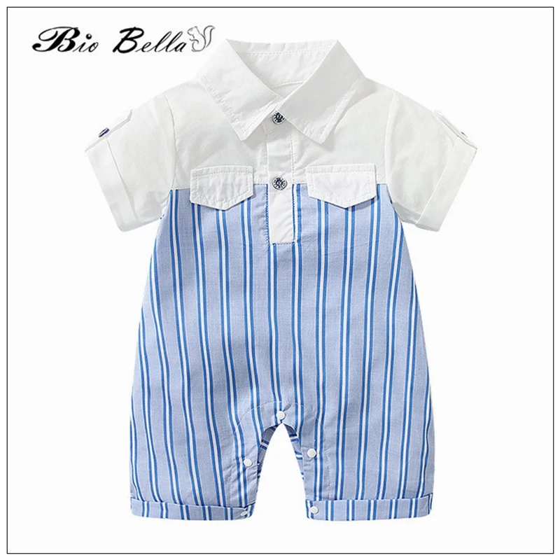 

Summer Baby Boy Romper Short Sleeve 100% Cotton Infant Boy Girl 2022 Summer Clothing Party Birthday 0-24M Infant Boy Costumes